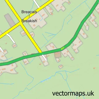 Street map sample of Breakish, Ross and Cromarty