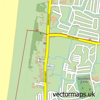 Street map sample of Brean, Somerset