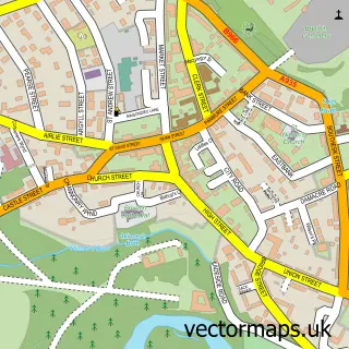 Street map sample of Brechin, Angus