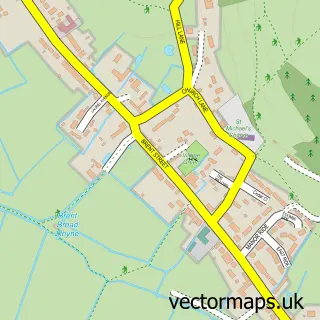 Street map sample of Brent Knoll, Somerset