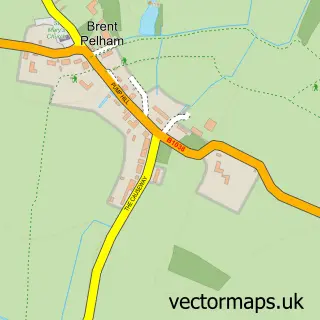 Street map sample of Brent Pelham, Hertfordshire