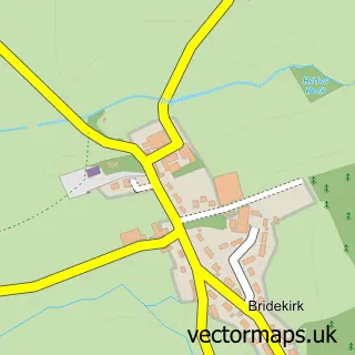 Street map sample of Bridekirk, Cumbria