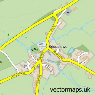 Street map sample of Bridestowe, Devon