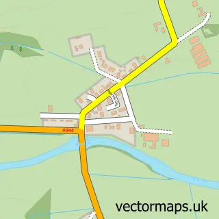 Street map sample of Bridge of Alford, Aberdeenshire