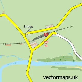 Street map sample of Bridge of Dun, Angus