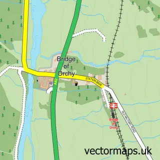 Street map sample of Bridge of Orchy, Argyll and Bute