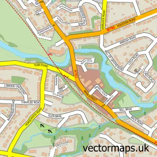 Street map sample of Bridge of Weir, Renfrewshire