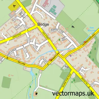 Street map sample of Bridge, Kent