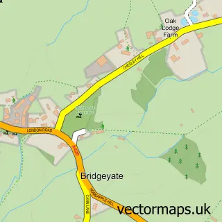 Street map sample of Bridge Yate, Gloucestershire