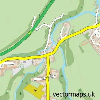 Street map sample of Bridgefoot, Cumbria