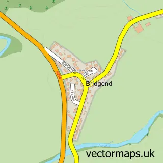 Street map sample of Bridgend, Argyll and Bute