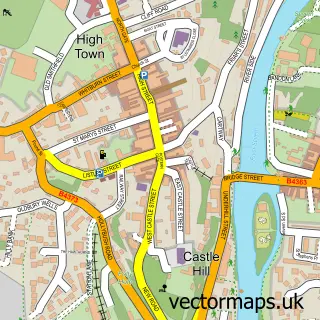 Street map sample of Bridgnorth, Shropshire