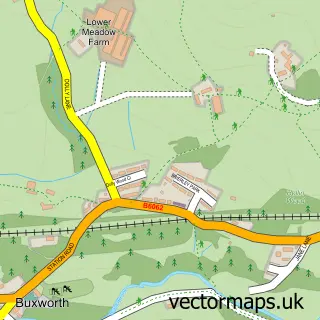 Street map sample of Brierley Green, Derbyshire