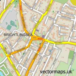 Street map sample of Brightlingsea, Essex