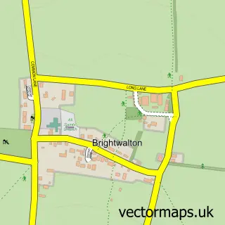Street map sample of Brightwalton, Berkshire