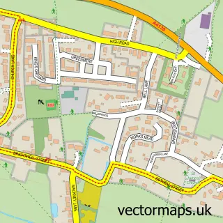 Street map sample of Brightwell-cum-Sotwell, Oxfordshire