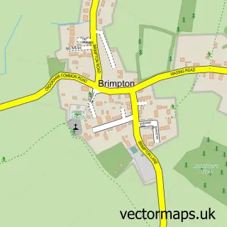 Street map sample of Brimpton, Berkshire