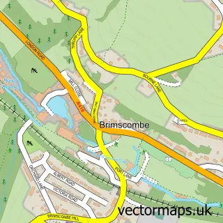 Street map sample of Brimscombe, Gloucestershire