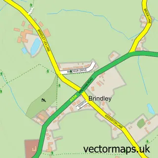 Street map sample of Brindley, Cheshire