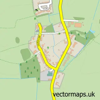 Street map sample of Brington, Cambridgeshire
