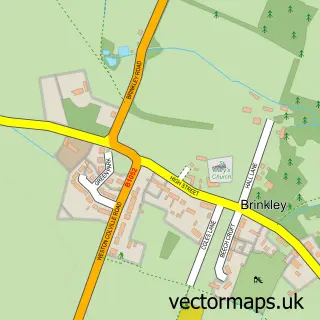 Street map sample of Brinkley, Cambridgeshire