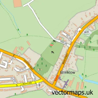 Street map sample of Brinklow, Warwickshire