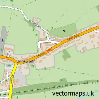 Street map sample of Brinkworth, Wiltshire