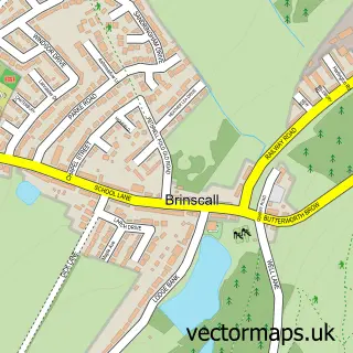 Street map sample of Brinscall, Lancashire