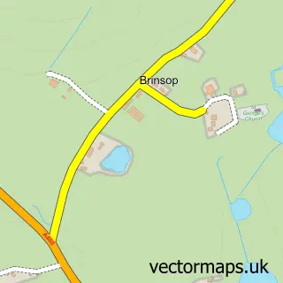 Street map sample of Brinsop, Herefordshire