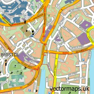 Street map sample of Bristol, Bristol