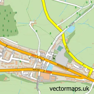 Street map sample of Britannia, Lancashire