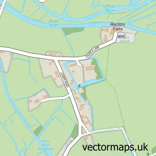 Street map sample of Britford, Wiltshire
