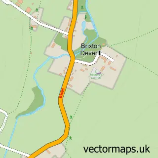 Street map sample of Brixton Deverill, Wiltshire