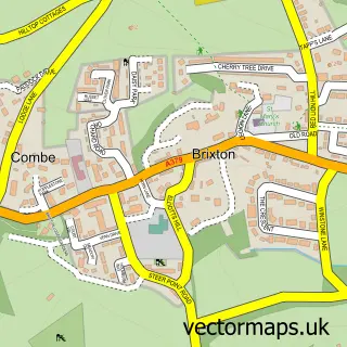 Street map sample of Brixton, Devon