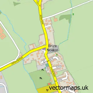 Street map sample of Brize Norton, Oxfordshire