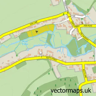 Street map sample of Broad Chalke, Wiltshire
