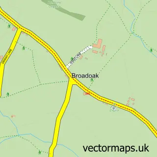 Street map sample of Broad Oak, Dorset