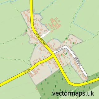 Street map sample of Broad Town, Wiltshire