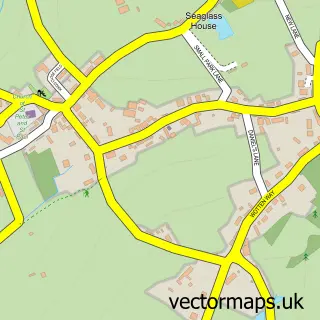 Street map sample of Broadhempston, Devon