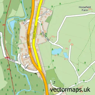 Street map sample of Broadley, Lancashire