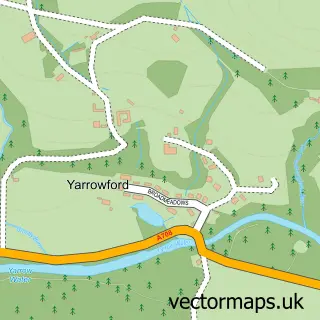 Street map sample of Broadmeadows, Roxburgh, Ettrick and Lauderdale