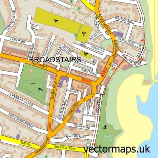 Street map sample of Broadstairs, Kent