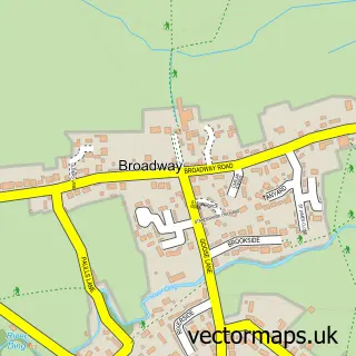 Street map sample of Broadway, Somerset