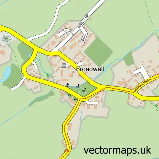 Street map sample of Broadwell, Gloucestershire