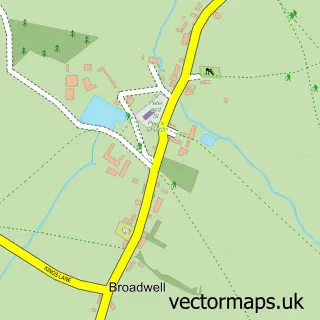 Street map sample of Broadwell, Oxfordshire