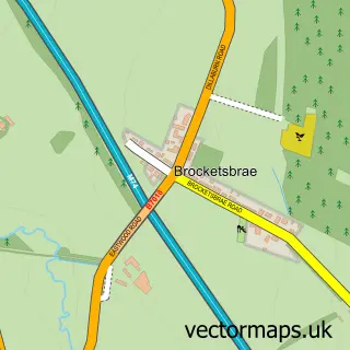 Street map sample of Brocketsbrae, Lanarkshire
