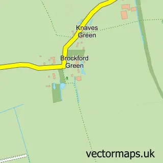 Street map sample of Brockford Green, Suffolk