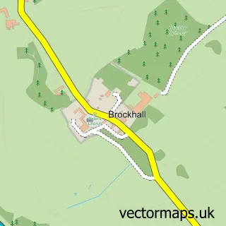 Street map sample of Brockhall, Northamptonshire