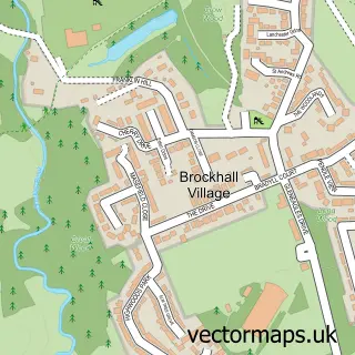 Street map sample of Brockhall Village, Lancashire