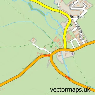 Street map sample of Brockton, Shropshire